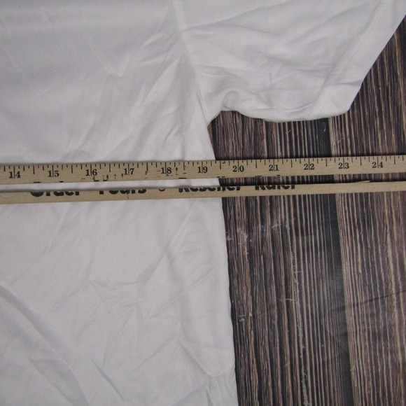 Collars & Co Dress Collar Polo Shirt Mens Medium White 100% Polyester Golf 1005 - Picture 5 of 6